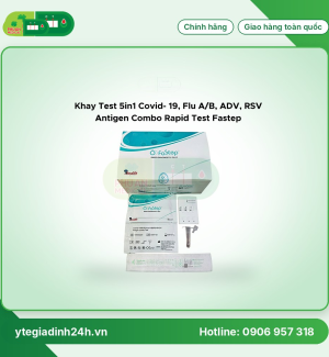 Khay test nhanh CÚM 5in1 Flu A/B - RSV & ADV - COVID Hãng FASTEP