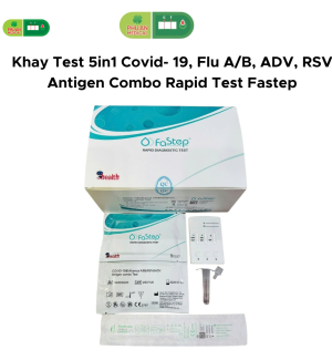 Khay test nhanh CÚM 5in1 Flu A/B - RSV & ADV - COVID Hãng FASTEP