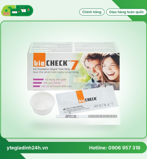 Que thử phát hiện ngày rụng trứng Bio Check cho kết quả trong 5 - 10 phút (7 cái)