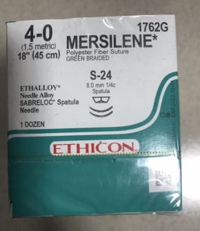 Chỉ phẫu thuật Mersilene 4-0, 18'', 45cm, 8.0mm, 1/4c 1762G