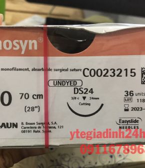 Chỉ phẫu thuật MONOSYL UNDYED 3/0, 70CM DS24 C0023215