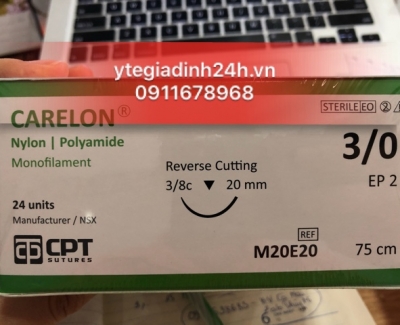 Chỉ Phẫu Thuật CPT Carelon Nylon 3/0 75cm 3/8c