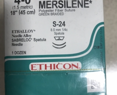 Chỉ phẫu thuật Mersilene 4-0, 18'', 45cm, 8.0mm, 1/4c 1762G