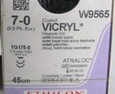 Chỉ Phẫu Thuật Tổng Hợp Tự Tiêu Tiệt Trùng VICRYL™ ( Polyglactin ) 7-0 W9561