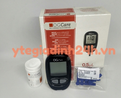 Máy đo đường huyết OG-Care tự động nhập mã, bảo hành trọn đời