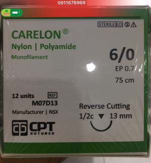 Chỉ Phẫu Thuật CPT-Carelon(Nylon/Polyamide) 6/0 (13mm)