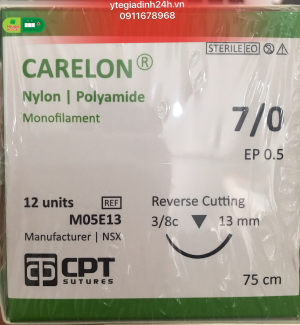 Chỉ Phẫu Thuật CPT-Carelon(Nylon/Polyamide) 7/0 3/8c 13mm