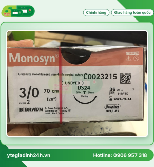Chỉ phẫu thuật MONOSYL UNDYED 3/0, 70CM DS24 C0023215