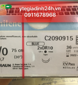 Chỉ phẫu thuật PREMILENE 6/0(0,7) 75cm 2XDR10 CV RCP C2090915