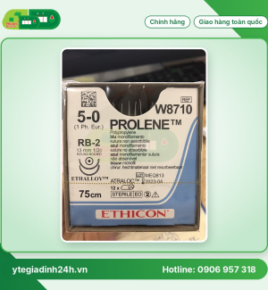 Chỉ phẫu thuật tổng hợp đơn sợi không tiêu tiệt trùng PROLENE 5.0 W8710