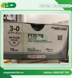 Chỉ phẫu thuật tổng hợp đơn sợi tự tiêu tiệt trùng PDS II W9124H