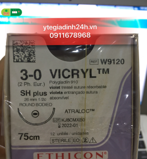 Chỉ Phẫu Thuật Tổng Hợp Tự Tiêu Tiệt Trùng VICRYL™ ( Polyglactin ) 3-0 W9120