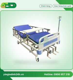 Giường 3 tay quay sắt sơn tĩnh điện