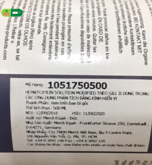 HEMATOXYLIN SOLUTION MODIFIED THEO GILL II dùng trong các ứng dụng phân tích bằng kính hiển vi