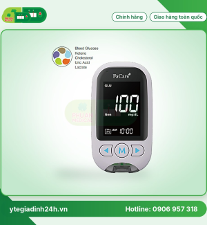 Máy đo đa thông số FaCare M168, đo đường huyết, mỡ máu, acid uric, ketone, lactate