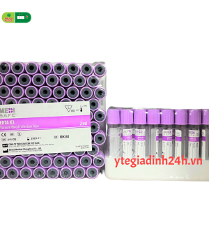Medisafe - Ống nghiệm máu chân không EDTA K3 2ml