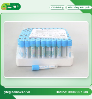 Ống nghiệm EDTA K2 nắp cao su HTM
