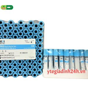 Medisafe - Ống nghiệm máu EDTA K2 2ml nắp cao su