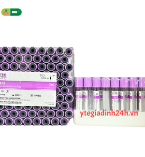 Medisafe - Ống nghiệm máu chân không EDTA K2 2ml