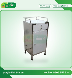 Tủ đầu giường 2 ngăn bằng Inox 201