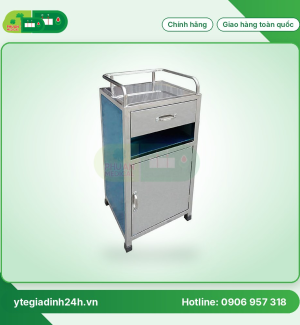 Tủ đầu giường 3 ngăn bằng Inox 201