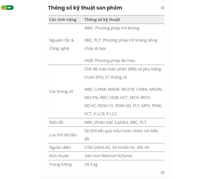 Máy phân tích huyết học tự động Mission® HA-360 thương hiệu ACON Mỹ