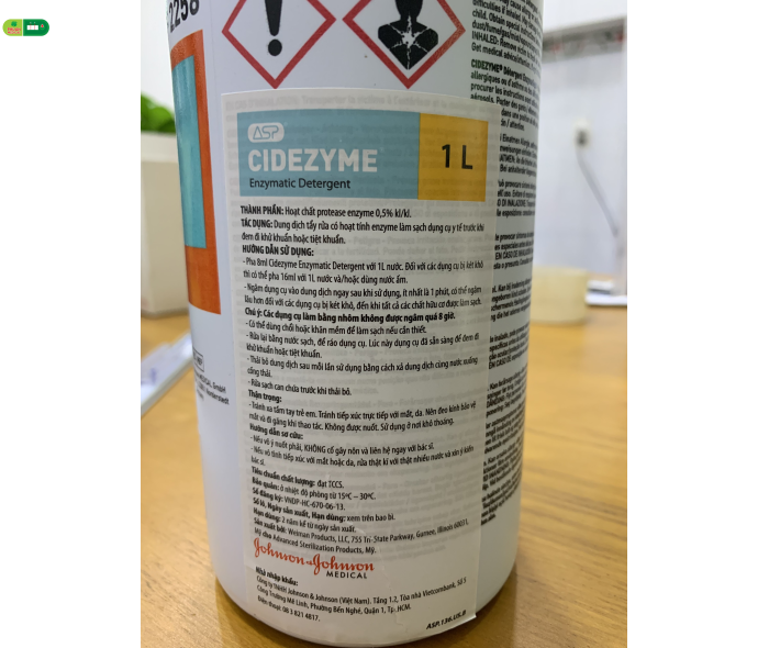 Dung dịch sát khuẩn dụng cụ Cidezyme 1 lít 