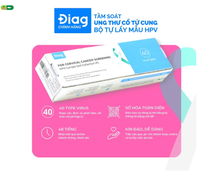 Bộ xét nghiệm tự lấy mẫu tầm soát ung thư cổ tử cung HPV Diag Laboratories