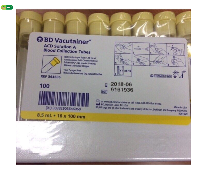 ỐNG NGHIỆM ACD LẤY MÁU CHÂN KHÔNG BD