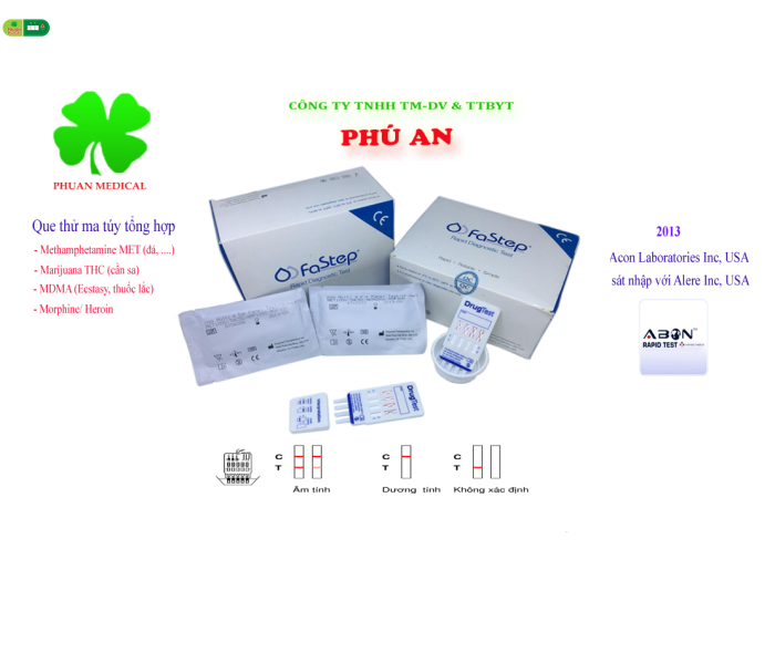 Que thử ma túy tổng hợp 4 chân hãng Fastep
