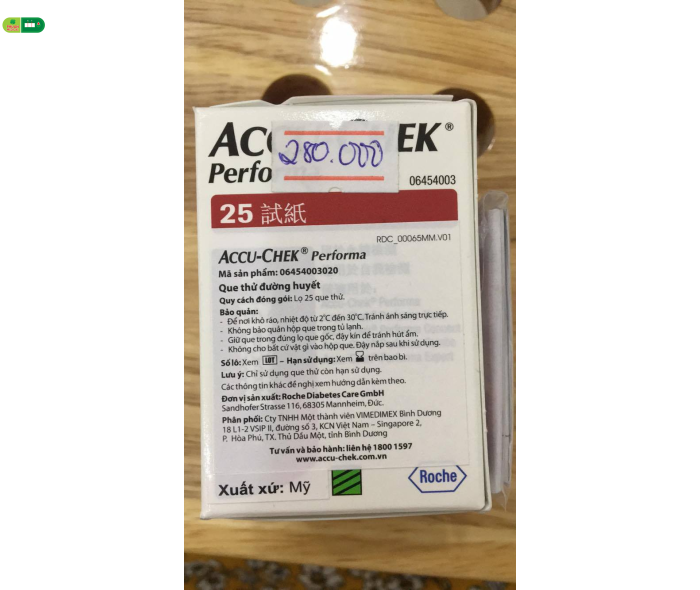 Que thử đường huyết Accu - Chek Performa