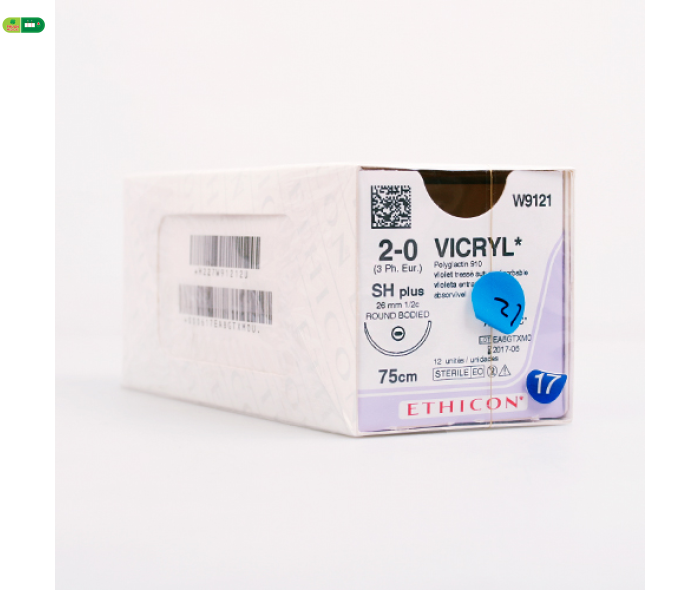 Chỉ Phẫu Thuật Tổng Hợp Tự Tiêu Tiệt Trùng VICRYL™ ( Polyglactin ) 2-0 W9121