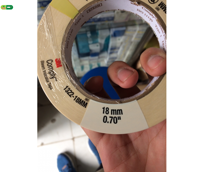 Băng keo hấp nhiệt trong y tế 3M 1322 18MM