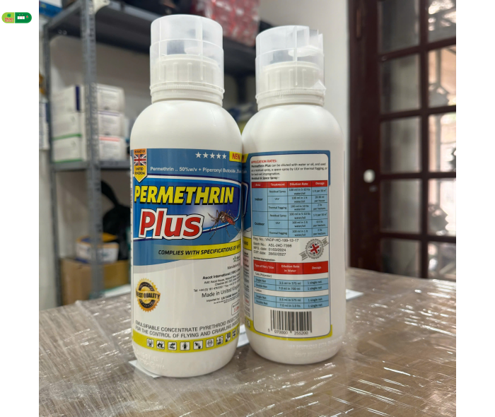 Thuốc diệt muỗi và côn trùng Permethrin Plus Chai 1L (Hàng chính hãng Nhập khẩu Anh Quốc)