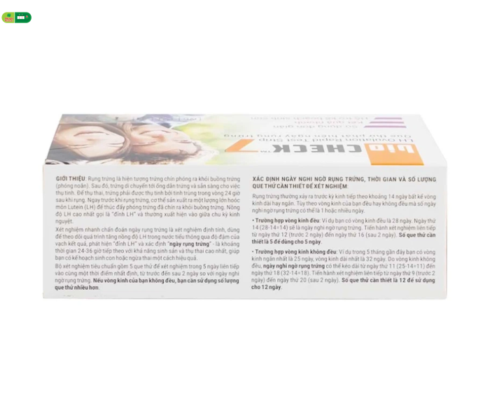 Que thử phát hiện ngày rụng trứng Bio Check cho kết quả trong 5 - 10 phút (7 cái)