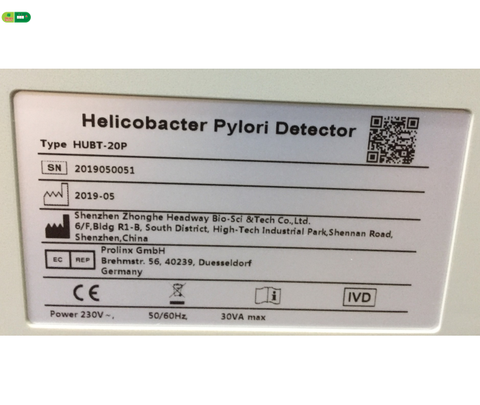 Máy chẩn đoán Helicobacter Pylori HUBT – 20P 