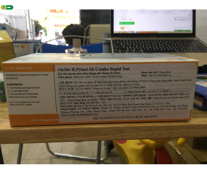 Test Nhanh OnSite H.pylori  Ab Combo