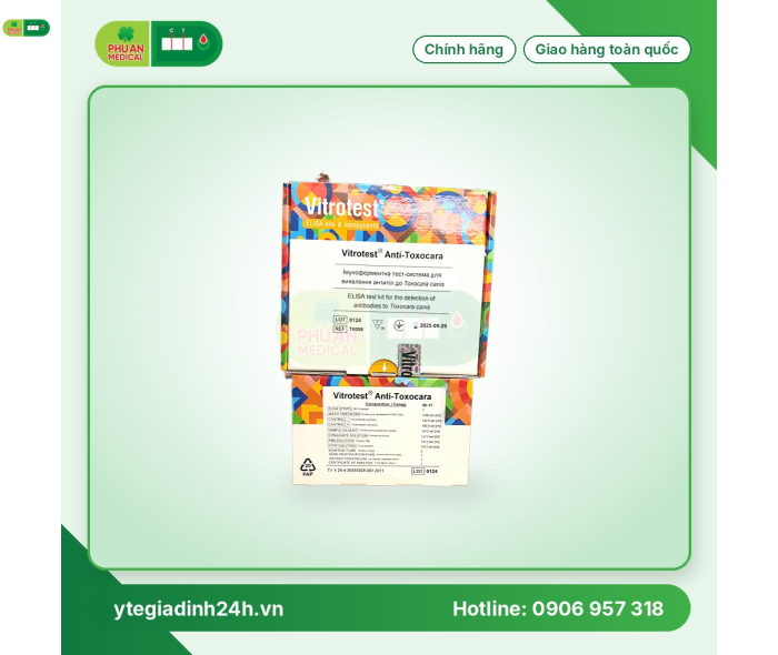 Anti-Toxocara ELISA Vitrotest [TK058] ( Hộp/ 96 test )