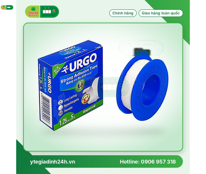 Băng keo Urgo Syval cuộn 1.25cm x 5m