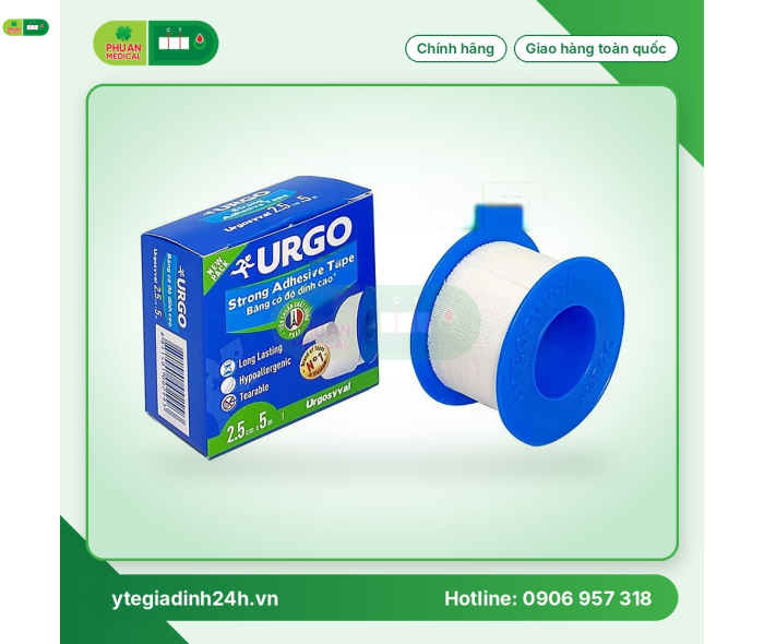 Băng keo Urgo Syval cuộn 2.5cm x 5m