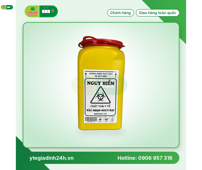 Bình hủy kim tiêm 1.5 Lít