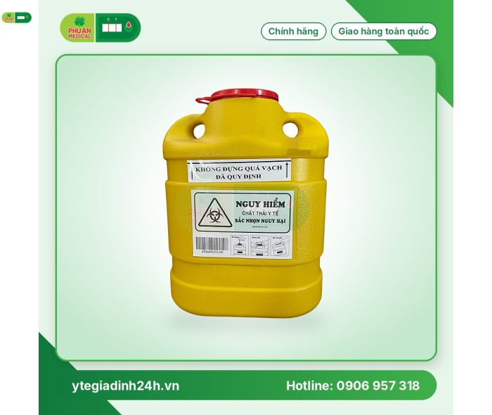 Bình hủy kim tiêm 6.8 Lít