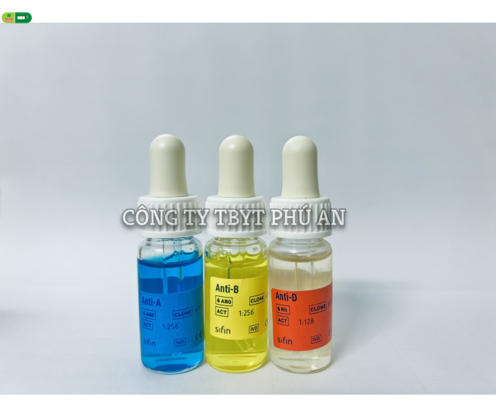 Bộ định nhóm máu Anti A B AB D Sifin - Đức