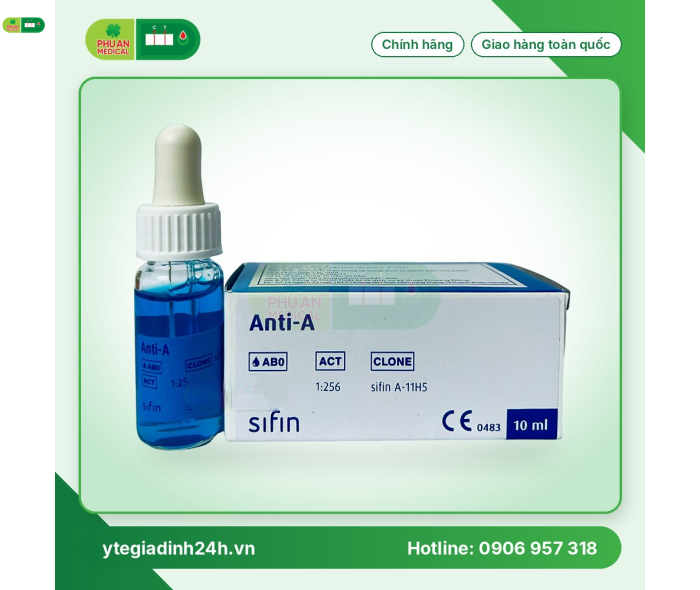 Bộ định nhóm máu Anti A Sifin Đức