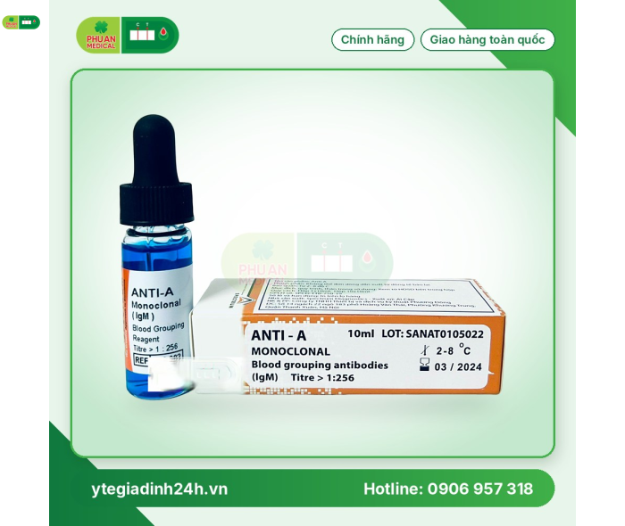 Bộ định nhóm máu Anti A Spectrum Ai Cập