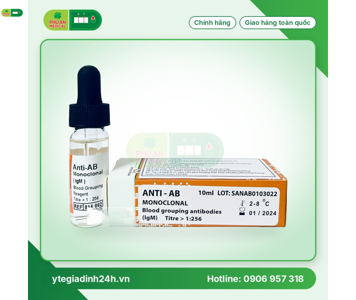 Bộ định nhóm máu Anti AB Spectrum Ai Cập