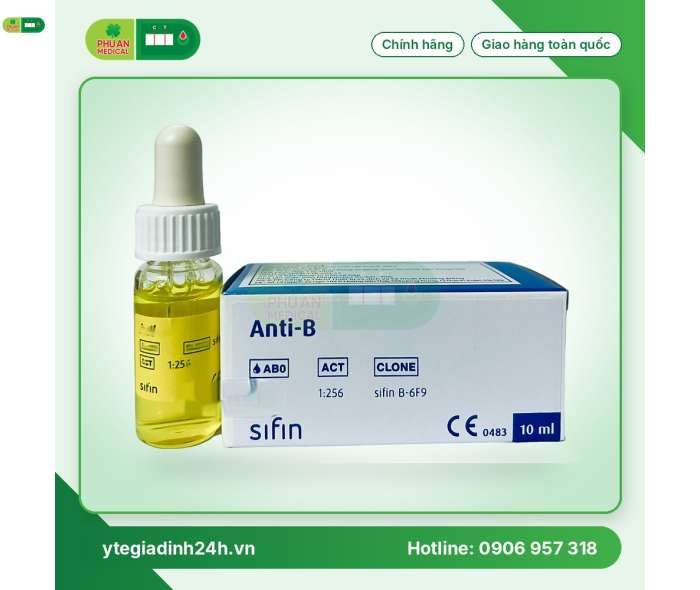 Bộ định nhóm máu Anti B Sifin Đức
