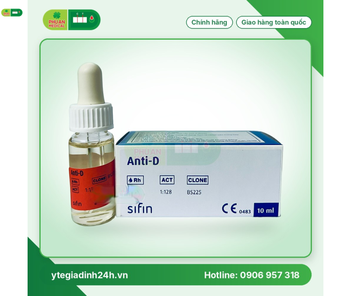 Bộ định nhóm máu Anti D Sifin Đức