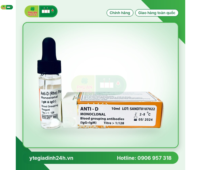 Bộ định nhóm máu Anti D Spectrum Ai Cập