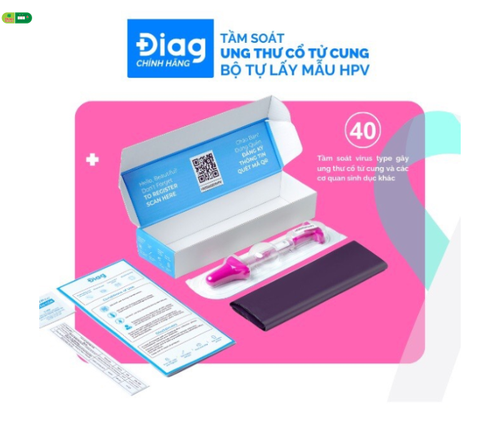 Bộ xét nghiệm tự lấy mẫu tầm soát ung thư cổ tử cung HPV Diag Laboratories